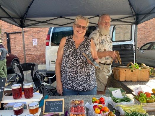 Local farmers at the market